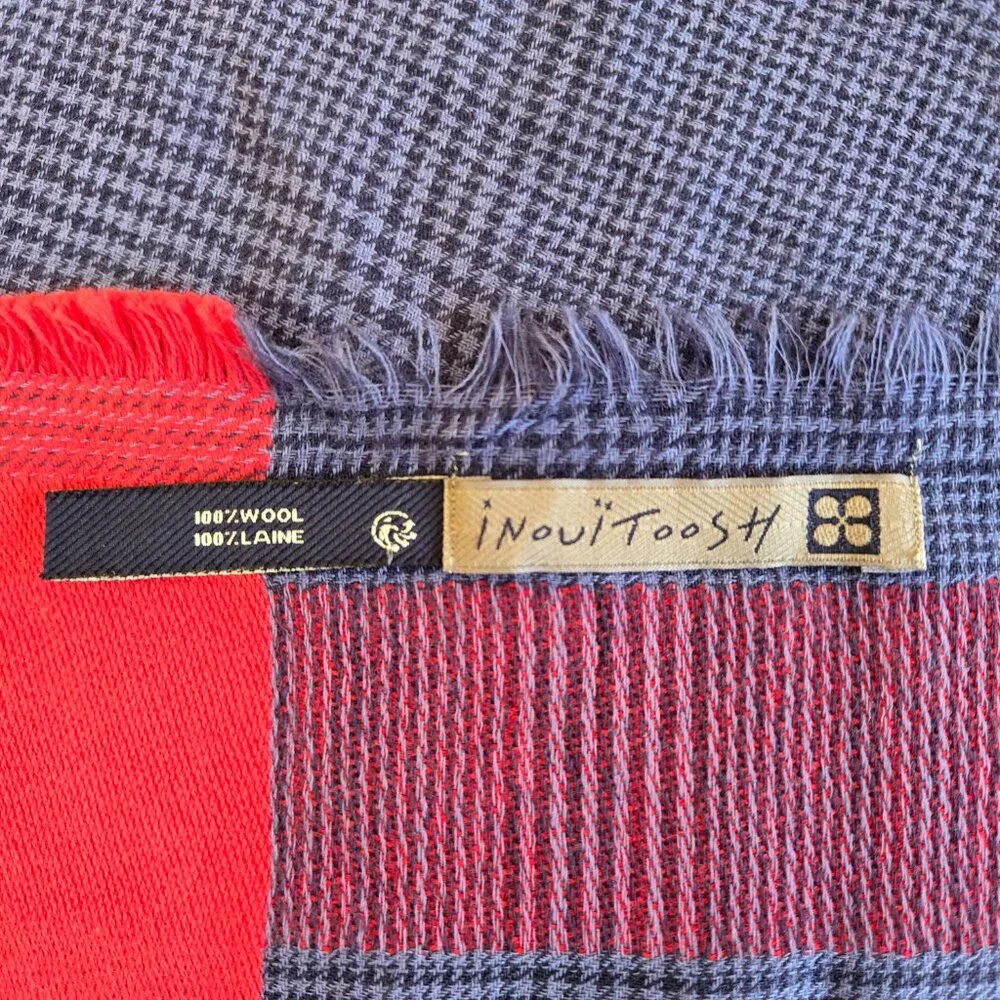 Inouitoosh 100% Wool Houndstooth Scarf Inoui Editions